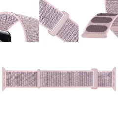 Curea Apple Watch 1/2/3/4/5/6/7/8/SE/Ultra 42/44/45/49 MM Nylon Sport Loop Casey Studios, din Material Textil Casey Studios - Light Pink Light Pink
