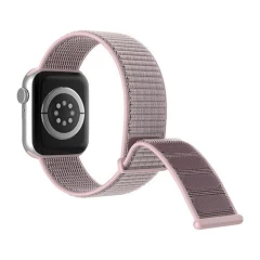Curea Apple Watch 1/2/3/4/5/6/7/8/SE/Ultra 42/44/45/49 MM Nylon Sport Loop Casey Studios, din Material Textil Casey Studios - Light Pink Light Pink