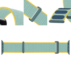 Curea Apple Watch 1/2/3/4/5/6/7/8/SE - 38/40/41 MM Nylon Sport Loop Casey Studios, din Material Textil Casey Studios - Bright Sunny Bright Sunny