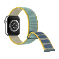 Curea Apple Watch 1/2/3/4/5/6/7/8/SE - 38/40/41 MM Nylon Sport Loop Casey Studios, din Material Textil Casey Studios - Bright Sunny Bright Sunny