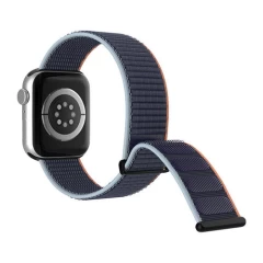 Curea Apple Watch 1/2/3/4/5/6/7/8/SE - 38/40/41 MM Nylon Sport Loop Casey Studios, din Material Textil Casey Studios - Dark Navy Blue Dark Navy Blue