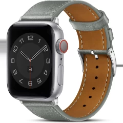 Curea Apple Watch 1/2/3/4/5/6/7/8/SE - 38/40/41 MM Premium din Piele Naturala Casey Studios Casey Studios - Albastru Gri 