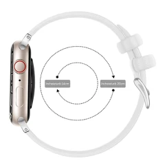 Curea Apple Watch 1/2/3/4/5/6/7/8/SE/Ultra - 42/44/45/49 MM Premium din Piele Naturala Casey Studios Casey Studios - Alb Alb