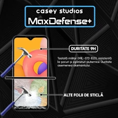 Folie Sticla CASEY STUDIOS pentru Samsung Galaxy A01, Full Glue, Duritate Militara, Ultra HD, Protectie Profesionala Ecran 3D, Anti Zgarieturi, Anti Amprente, Anti Socuri, Margini Negre Negru