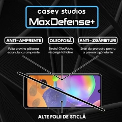 Folie Sticla CASEY STUDIOS pentru Samsung Galaxy A31, Full Glue, Duritate Militara, Ultra HD, Protectie Profesionala Ecran 3D, Anti Zgarieturi, Anti Amprente, Anti Socuri, Margini Negre Negru