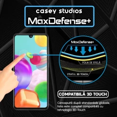 Folie Sticla CASEY STUDIOS pentru Samsung Galaxy A41, Full Glue, Duritate Militara, Ultra HD, Protectie Profesionala Ecran 3D, Anti Zgarieturi, Anti Amprente, Anti Socuri, Margini Negre Negru