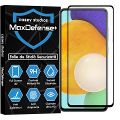 Folie Sticla CASEY STUDIOS pentru Samsung Galaxy A52S 5G / A52 5G / A52 4G, Full Glue, Duritate Militara, Ultra HD, Protectie Profesionala Ecran 3D, Anti Zgarieturi, Anti Amprente, Anti Socuri, Margini Negre
