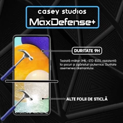Folie Sticla CASEY STUDIOS pentru Samsung Galaxy A52S 5G / A52 5G / A52 4G, Full Glue, Duritate Militara, Ultra HD, Protectie Profesionala Ecran 3D, Anti Zgarieturi, Anti Amprente, Anti Socuri, Margini Negre Negru