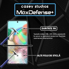 Folie Sticla CASEY STUDIOS pentru Samsung Galaxy A71 4G / A71 5G / M51 / Note 10 Lite, Full Glue, Duritate Militara, Ultra HD, Protectie Profesionala Ecran 3D, Anti Zgarieturi, Anti Amprente, Anti Socuri, Margini Negre Negru