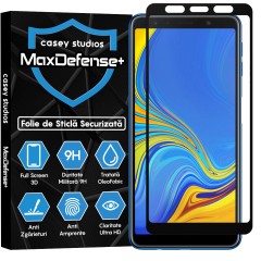 Folie Sticla CASEY STUDIOS pentru Samsung Galaxy A7 2018, Full Glue, Duritate Militara, Ultra HD, Protectie Profesionala Ecran 3D, Anti Zgarieturi, Anti Amprente, Anti Socuri, Margini Negre