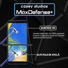 Folie Sticla CASEY STUDIOS pentru Samsung Galaxy A7 2018, Full Glue, Duritate Militara, Ultra HD, Protectie Profesionala Ecran 3D, Anti Zgarieturi, Anti Amprente, Anti Socuri, Margini Negre Negru