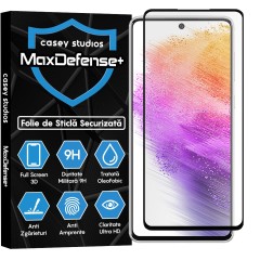 Folie Sticla CASEY STUDIOS pentru Samsung Galaxy A73 5G, Full Glue, Duritate Militara, Ultra HD, Protectie Profesionala Ecran 3D, Anti Zgarieturi, Anti Amprente, Anti Socuri, Margini Negre