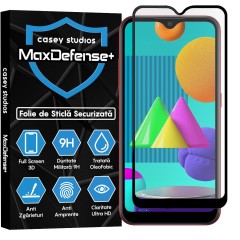 Folie Sticla CASEY STUDIOS pentru Samsung Galaxy M01, Full Glue, Duritate Militara, Ultra HD, Protectie Profesionala Ecran 3D, Anti Zgarieturi, Anti Amprente, Anti Socuri, Margini Negre