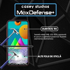 Folie Sticla CASEY STUDIOS pentru Samsung Galaxy M01, Full Glue, Duritate Militara, Ultra HD, Protectie Profesionala Ecran 3D, Anti Zgarieturi, Anti Amprente, Anti Socuri, Margini Negre Negru
