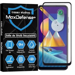 Folie Sticla CASEY STUDIOS pentru Samsung Galaxy M11 / A11, Full Glue, Duritate Militara, Ultra HD, Protectie Profesionala Ecran 3D, Anti Zgarieturi, Anti Amprente, Anti Socuri, Margini Negre