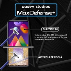 Folie Sticla CASEY STUDIOS pentru Samsung Galaxy M31S, Full Glue, Duritate Militara, Ultra HD, Protectie Profesionala Ecran 3D, Anti Zgarieturi, Anti Amprente, Anti Socuri, Margini Negre Negru