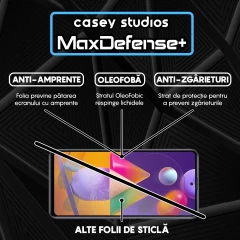 Folie Sticla CASEY STUDIOS pentru Samsung Galaxy M31S, Full Glue, Duritate Militara, Ultra HD, Protectie Profesionala Ecran 3D, Anti Zgarieturi, Anti Amprente, Anti Socuri, Margini Negre Negru