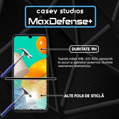 Folie Sticla CASEY STUDIOS pentru Samsung Galaxy M32 4G, Full Glue, Duritate Militara, Ultra HD, Protectie Profesionala Ecran 3D, Anti Zgarieturi, Anti Amprente, Anti Socuri, Margini Negre Negru