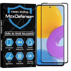 Folie Sticla CASEY STUDIOS pentru Samsung Galaxy M52 5G, Full Glue, Duritate Militara, Ultra HD, Protectie Profesionala Ecran 3D, Anti Zgarieturi, Anti Amprente, Anti Socuri, Margini Negre