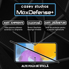 Folie Sticla CASEY STUDIOS pentru Samsung Galaxy M52 5G, Full Glue, Duritate Militara, Ultra HD, Protectie Profesionala Ecran 3D, Anti Zgarieturi, Anti Amprente, Anti Socuri, Margini Negre Negru