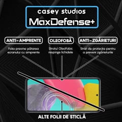 Folie Sticla CASEY STUDIOS pentru Samsung Galaxy M53, Full Glue, Duritate Militara, Ultra HD, Protectie Profesionala Ecran 3D, Anti Zgarieturi, Anti Amprente, Anti Socuri, Margini Negre Negru