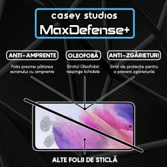 Folie Sticla Samsung Galaxy S21 FE 5G Casey Studios Full Screen 9H + Kit de Instalare Cadou - Negru Negru
