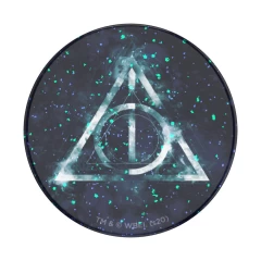 Suport pentru telefon - Popsockets PopGrip - Glitter Deathly Hallows - Negru Negru