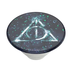 Suport pentru telefon - Popsockets PopGrip - Glitter Deathly Hallows - Negru Negru